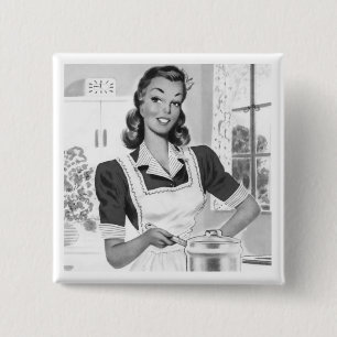Chapa Cuadrada Cocinero retro