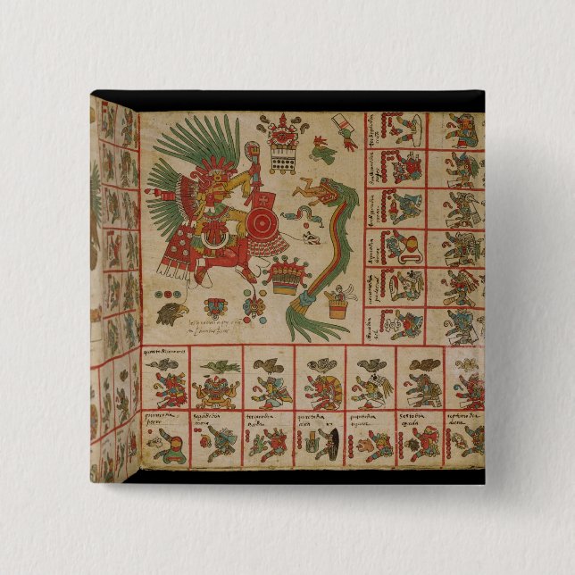 Chapa Cuadrada Códice azteca Borbonicus (Anverso)