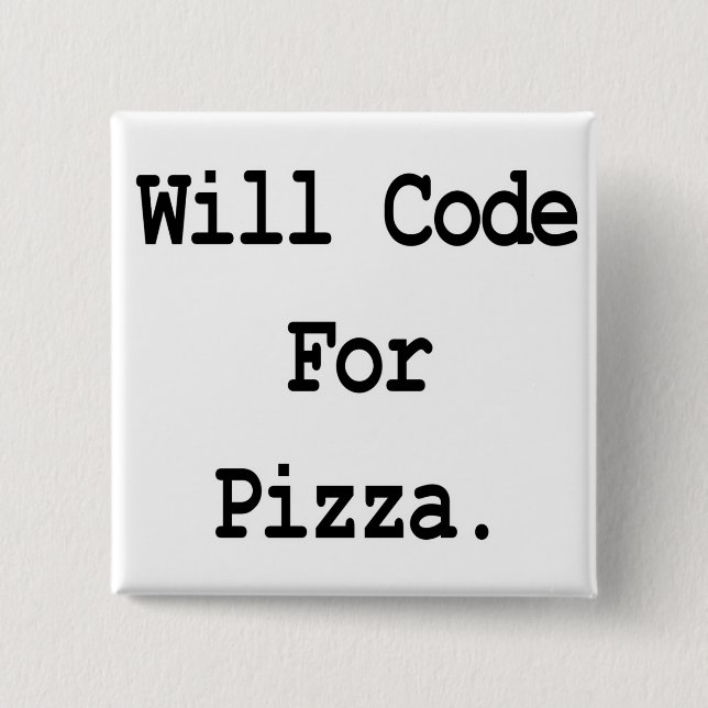 Chapa Cuadrada codificaré por pizza (Anverso)