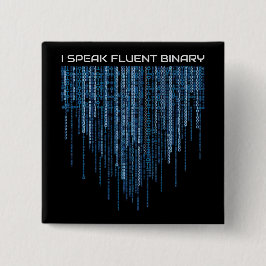 Chapa Cuadrada Código binario azul