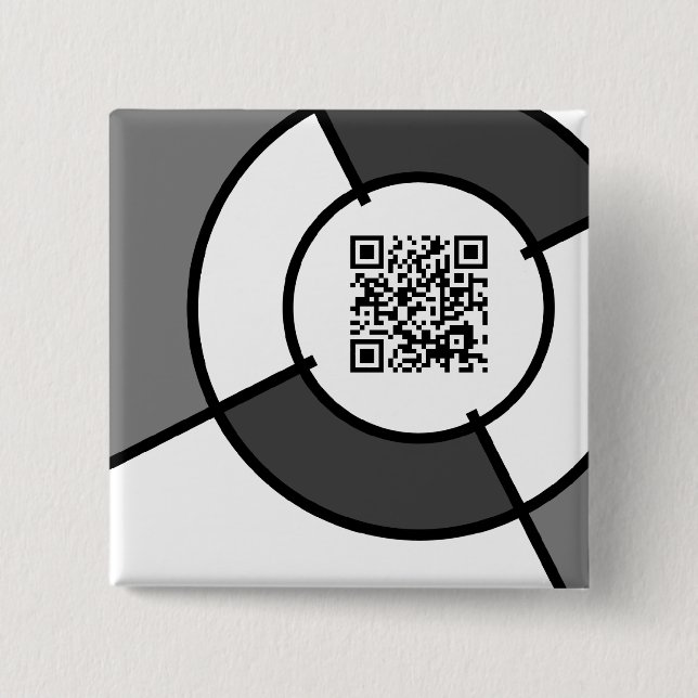 Chapa Cuadrada código QR bullseye (Anverso)