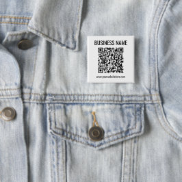 Chapa Cuadrada Código QR de personalizable y nombre comercial