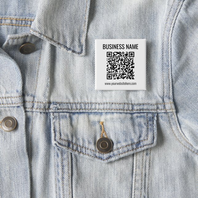 Chapa Cuadrada Código QR de personalizable y nombre comercial (In situ)