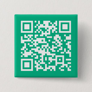 Chapa Cuadrada Código QR editable Genera el tuyo Verde turquesa