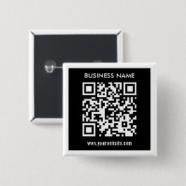 Chapa Cuadrada Código QR editable (generado al instante) | Negro