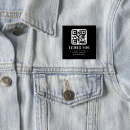 Chapa Cuadrada Código QR personalizable y diseño de texto editabl