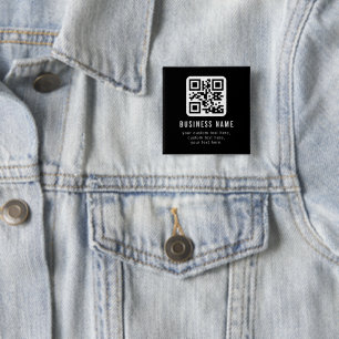 Chapa Cuadrada Código QR personalizable y diseño de texto editabl