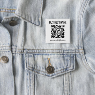 Chapa Cuadrada Código QR personalizable y nombre de la empresa