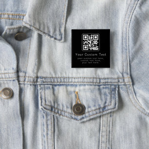Chapa Cuadrada Código QR personalizable y plantilla de texto edit