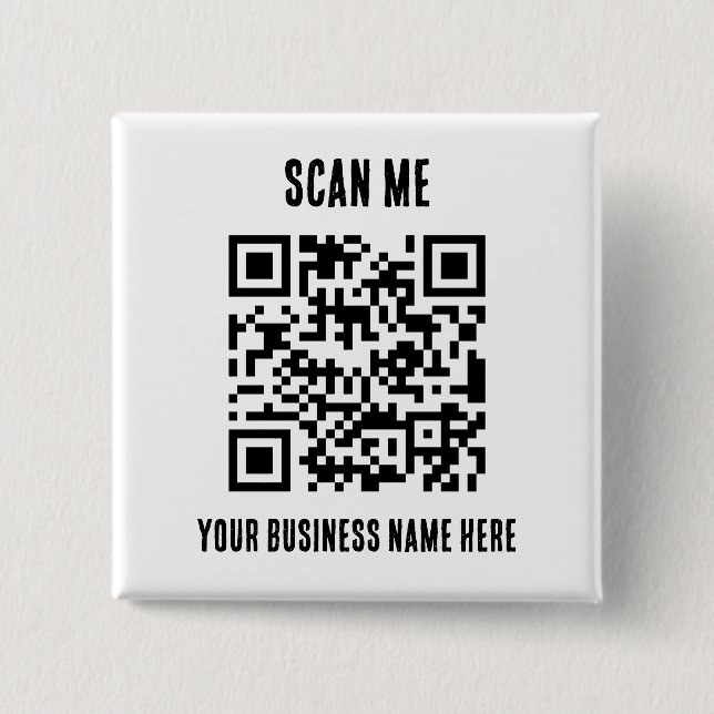 Chapa Cuadrada Código QR Promocional Empresarial (Anverso)