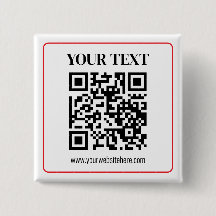 Código QR simple en blanco y negro con borde rojo