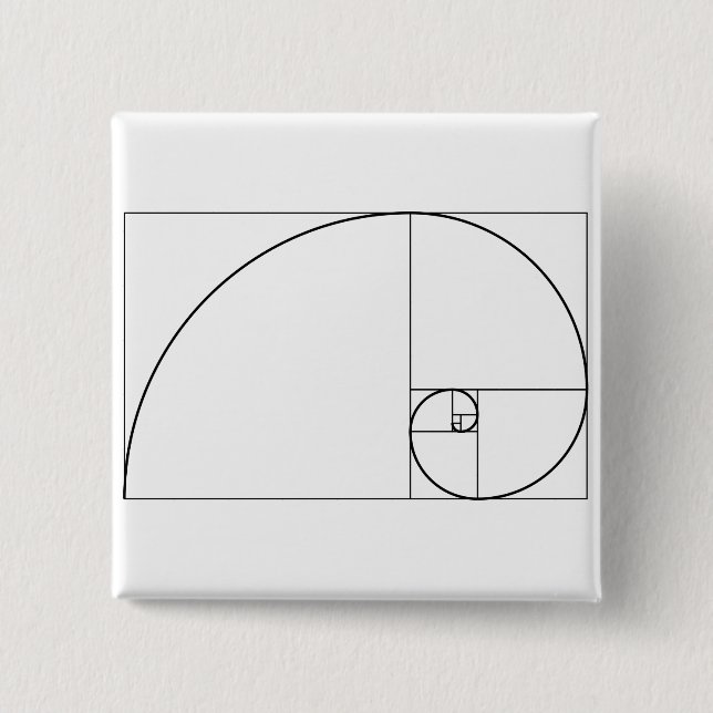 Chapa Cuadrada Coeficiente de oro espiral de Fibonacci (Anverso)