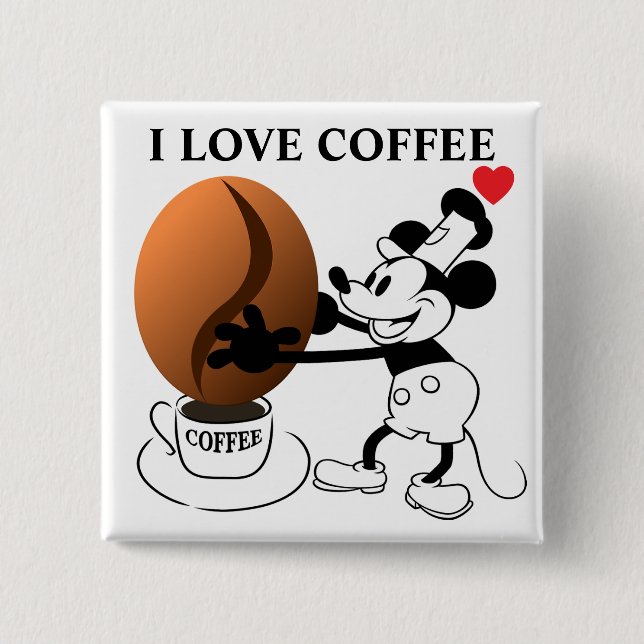 Chapa Cuadrada Coffee Bean Button (Anverso)