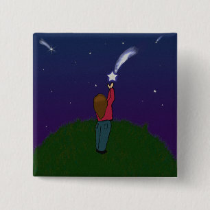 Chapa Cuadrada Coja una estrella el caer