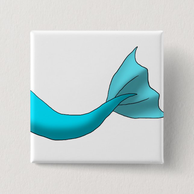 Chapa Cuadrada Cola de la sirena de la turquesa (Anverso)