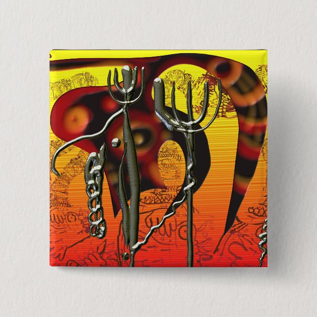 Chapa Cuadrada Cola y tridentes (Anverso)