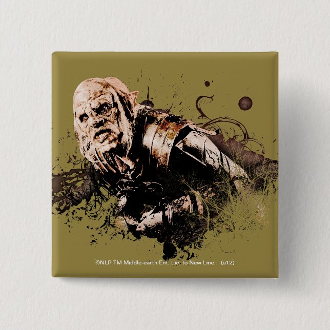 Chapa Cuadrada Collage del vector orc de Gothmog (Anverso)