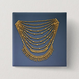 Chapa Cuadrada Collar con las campanas