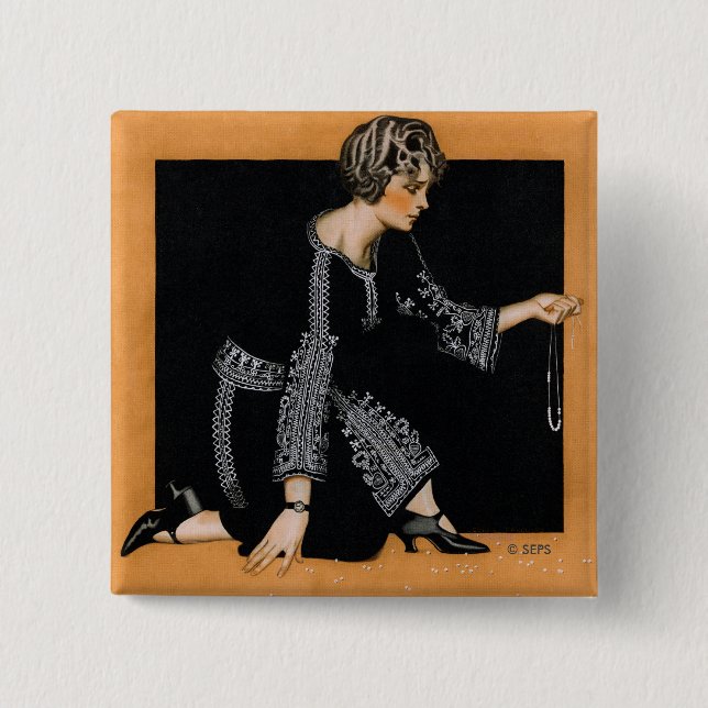 Chapa Cuadrada Collar de la Perla rota (Anverso)