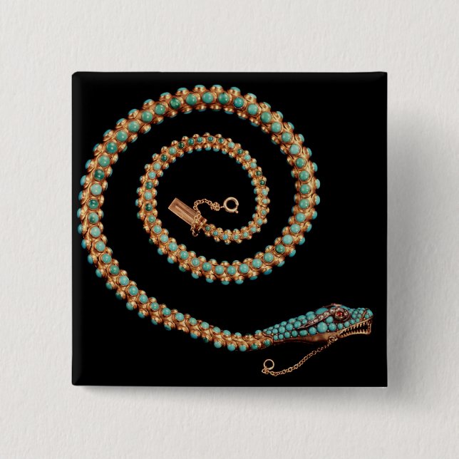 Chapa Cuadrada Collar de la serpiente, 1844 (Anverso)