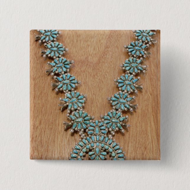 Chapa Cuadrada Collar de Navajo (Anverso)