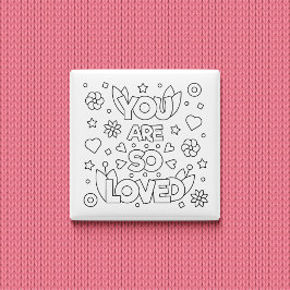 Chapa Cuadrada Color Me Eres Tan Amado Inspire Actividad