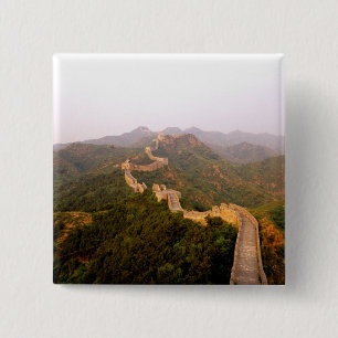 Chapa Cuadrada Colorida escena en la gran pared de China en