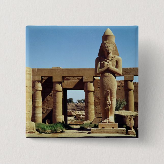 Chapa Cuadrada Coloso de Ramesses II: estatua derecha de (Anverso)