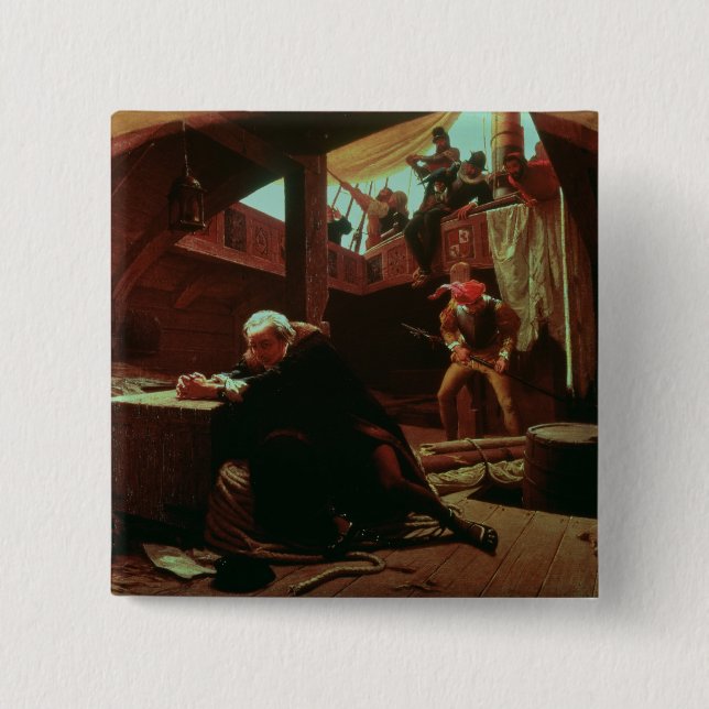 Chapa Cuadrada Columbus en cadenas, 1863 (Anverso)