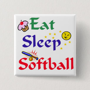 Chapa Cuadrada Coma el softball del sueño