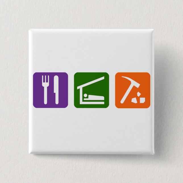 Chapa Cuadrada Coma la arqueología del sueño (Anverso)