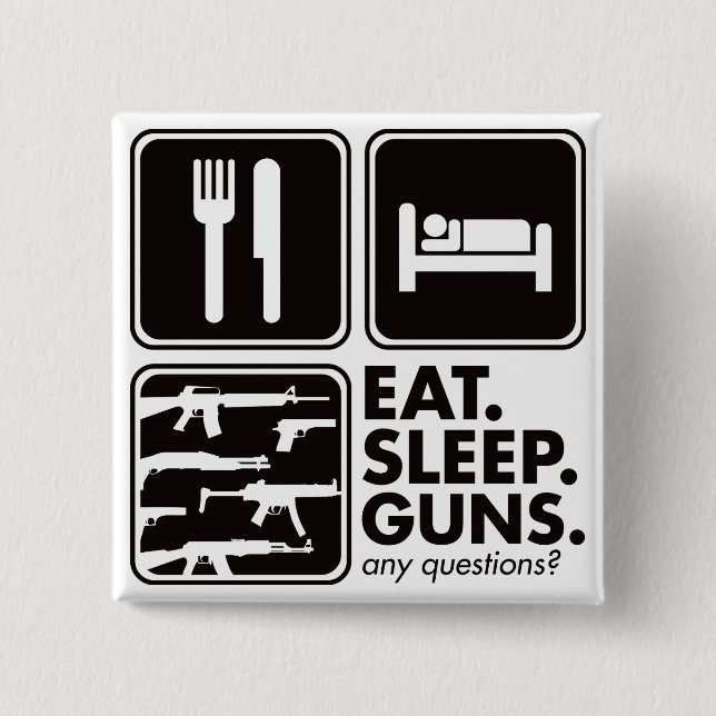 Chapa Cuadrada Coma los armas del sueño - negro (Anverso)