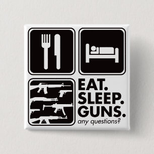 Chapa Cuadrada Coma los armas del sueño - negro