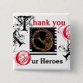 CHAPA CUADRADA COMBATIENTES DE FUEGO