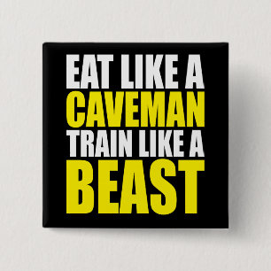 Chapa Cuadrada Comer Como Un Caballero, Entrenar Como Una Bestia 