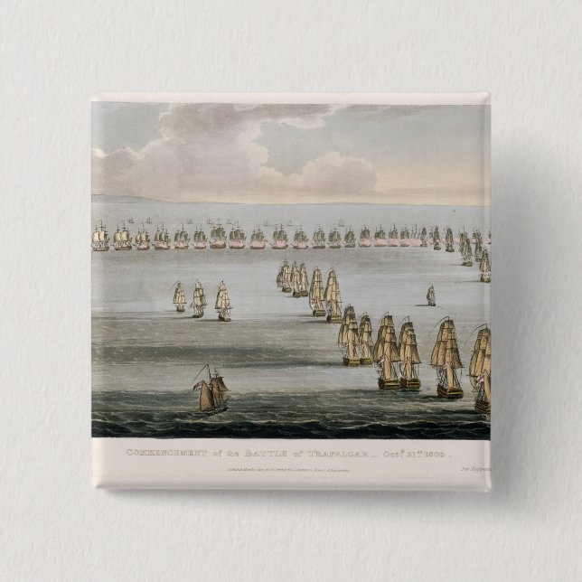 Chapa Cuadrada Comienzo de la batalla de Trafalgar, 21ro Octo (Anverso)