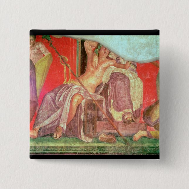 Chapa Cuadrada Comitiva Dionysian con Dionysus (Anverso)