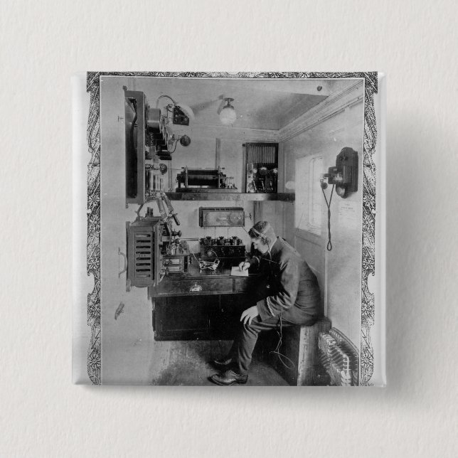 Chapa Cuadrada Como a bordo del "titánico arruinada " (Anverso)