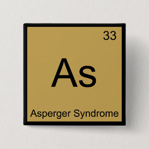 Chapa Cuadrada Como - Síndrome de Asperger Divertido Elemento Quí