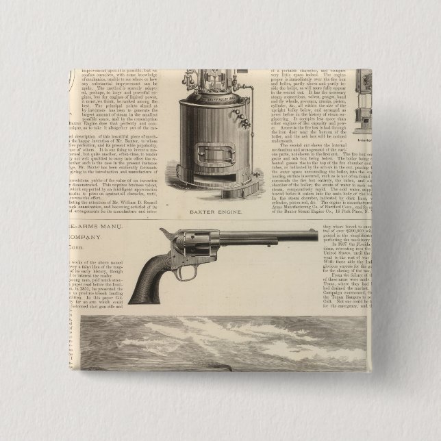 Chapa Cuadrada Compañía de motores de vapor de Baxter (Anverso)