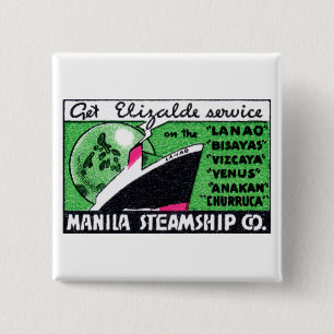 Chapa Cuadrada Compañía de vapor de Manila 1930