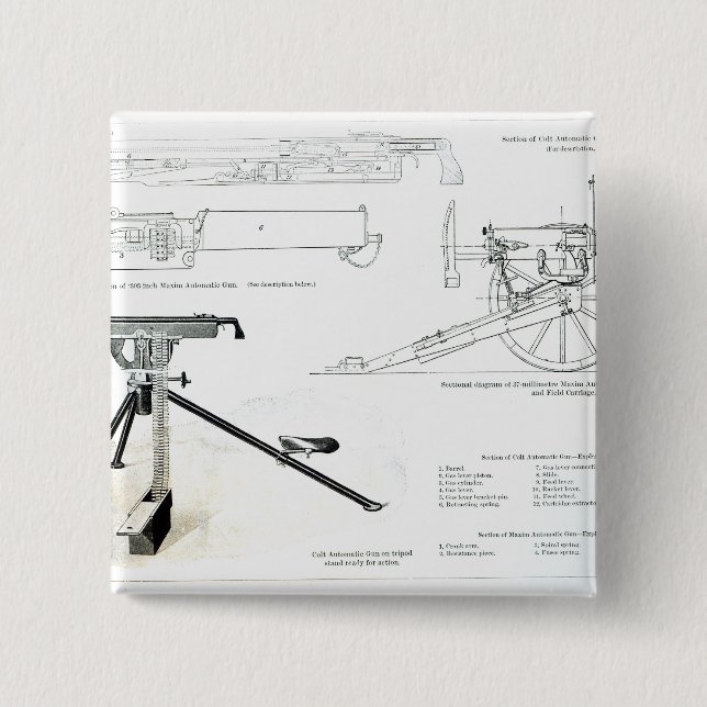 Chapa Cuadrada Comparación del arma automático del potro (Anverso)