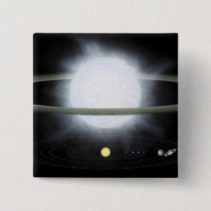 Chapa Cuadrada Comparación del tamaño de una estrella hipergigant