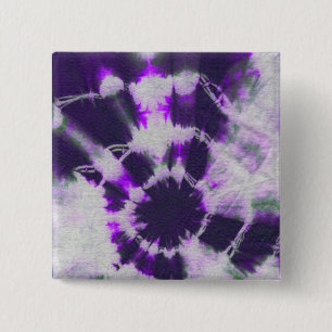 Chapa Cuadrada Composición de tye dye #1 de Michael Moffa