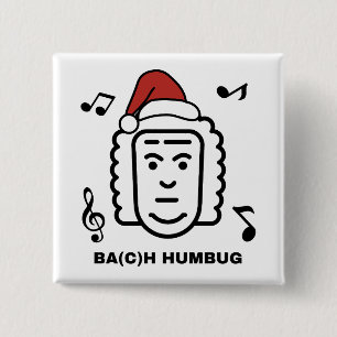 Chapa Cuadrada Compositor de música clásica divertida de BACH Chi