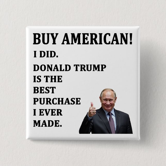 Chapa Cuadrada Comprar americano (Anverso)