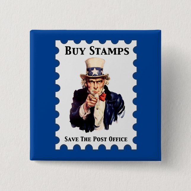 Chapa Cuadrada Comprar sellos Guardar la oficina de correos (Anverso)