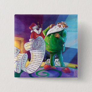 Chapa Cuadrada Compruébelo dos veces Santa