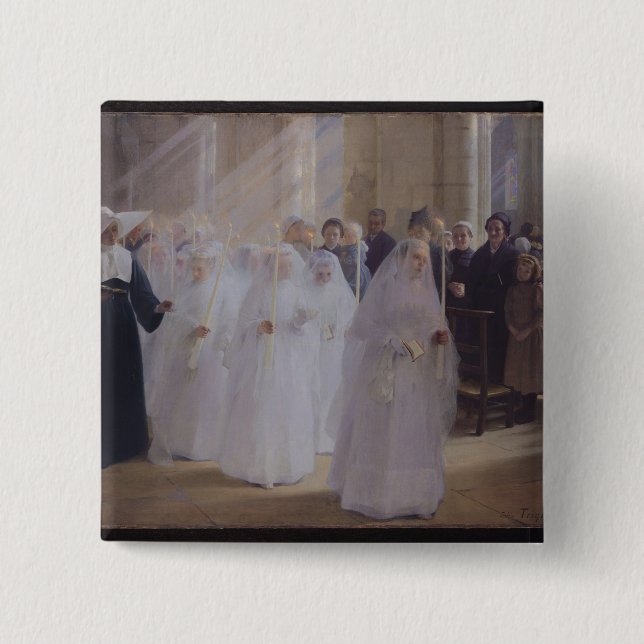 Chapa Cuadrada Comunión solemne (Anverso)