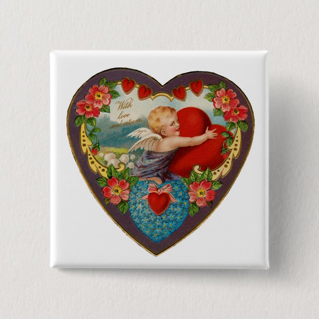 Chapa Cuadrada Con amor y estima (Anverso)